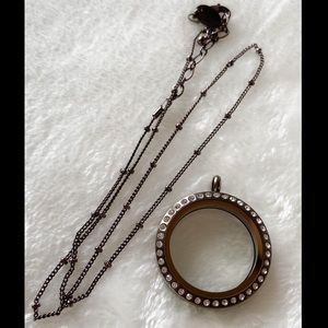 Origami Owl Chocolate Locket and Chain